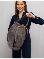 сумка через плечо тоут средняя натуральная замша