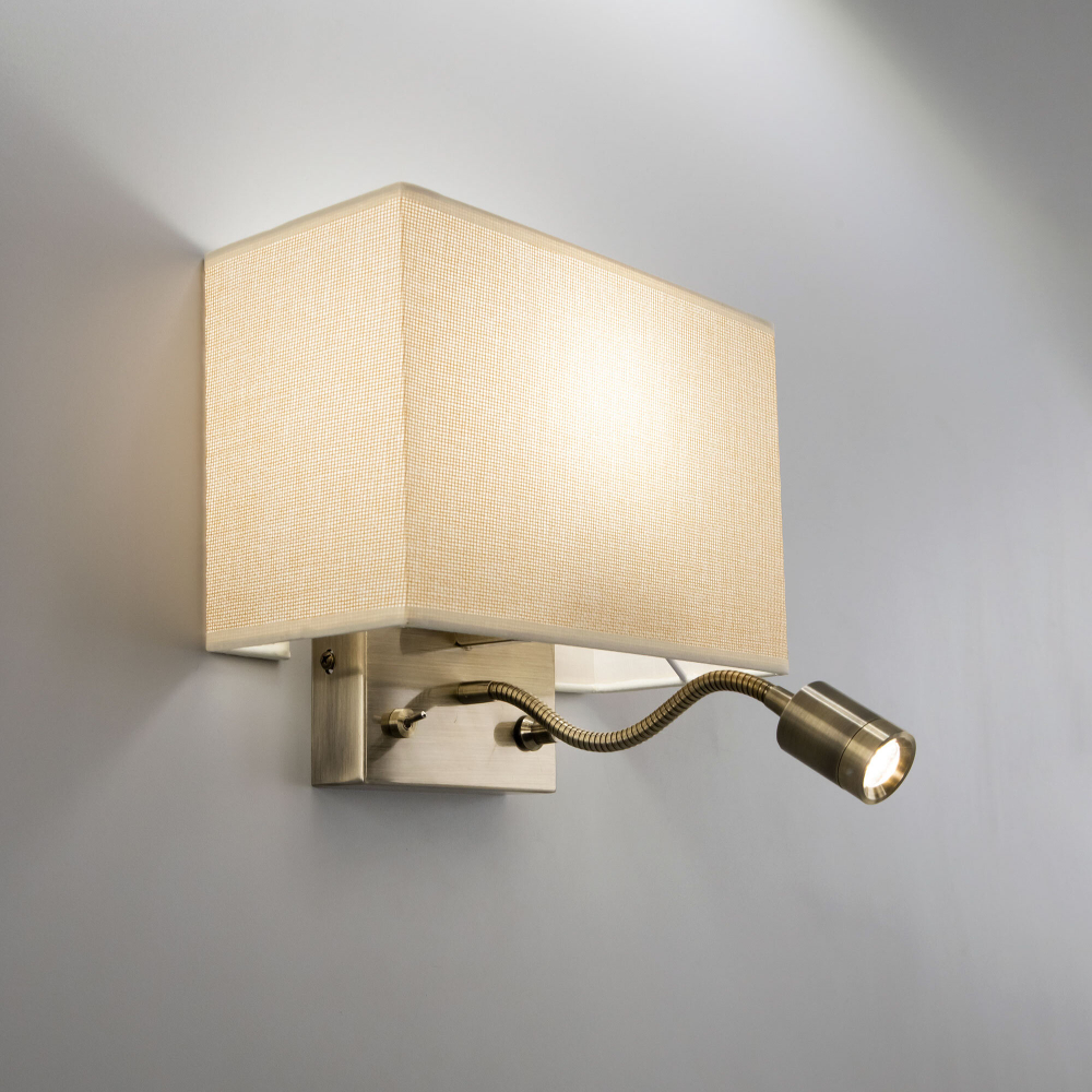 Citilux Декарт CL704303 Бра с бежевым абажуром и диммером