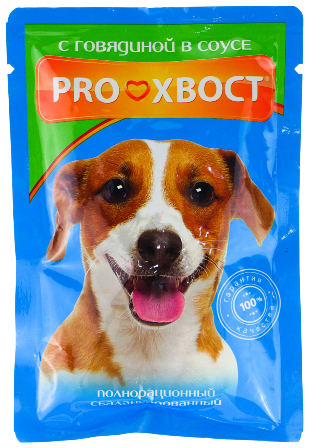 Корм PROХВОСТ пауч для собак, с говядиной , 85гр (1583)