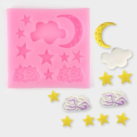 Молд силиконовый для заливки "Ночь" 8*8,7см