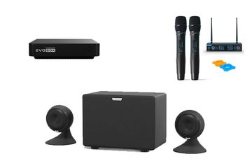 Комплект караоке Evolution Evobox [Black] + стереосистема EvoSound Sphere + цифровая радиосистема