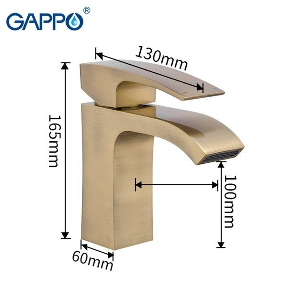 Смеситель для раковины GAPPO G1007-4 бронза