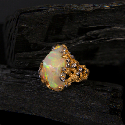 Кольцо с Благородным Опалом (Эфиопия)