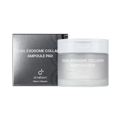 DR.REBORN Пэды с двойными экзосомами и коллагеном DUAL EXOSOME COLLAGEN AMPOULE PAD (190 мл/60 шт)