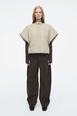 COS ЖИЛЕТ С УКОРОЧЕННОЙ ПОДКЛАДКОЙ, БЕЖЕВЫЙ