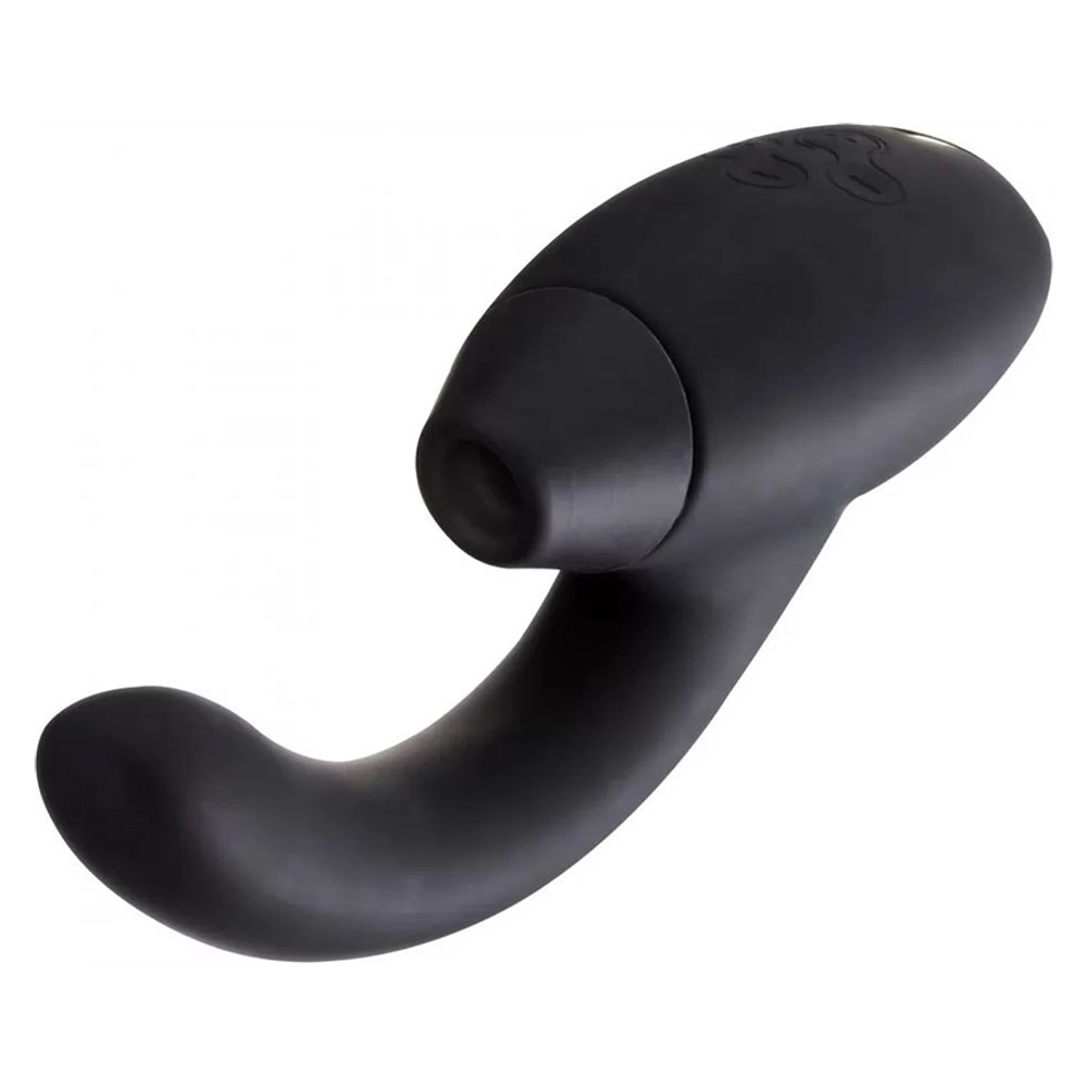 Черный вибратор 19,2см с вакуумным клиторальным стимулятором Womanizer InsideOut Dual G-Spot & Clitoral Stimulator Black WZ07AC0100