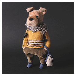 Валяная игрушка «Песик Матвей»