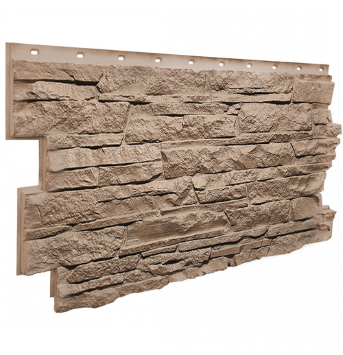 Фасадные панели (Цокольный Сайдинг) FineBer Скала Песочный