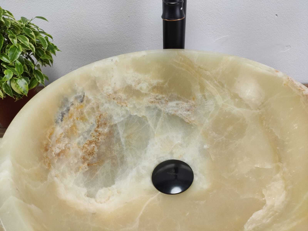 Раковина из оникса Bowl Yellow TinLip BO-60985 40*40*15