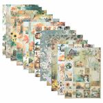 Бумага для скрапбукинга 15х21 см "Осень", двусторонняя, 12 листов, 240 г/м2, ОСТРОВ СОКРОВИЩ, 665446