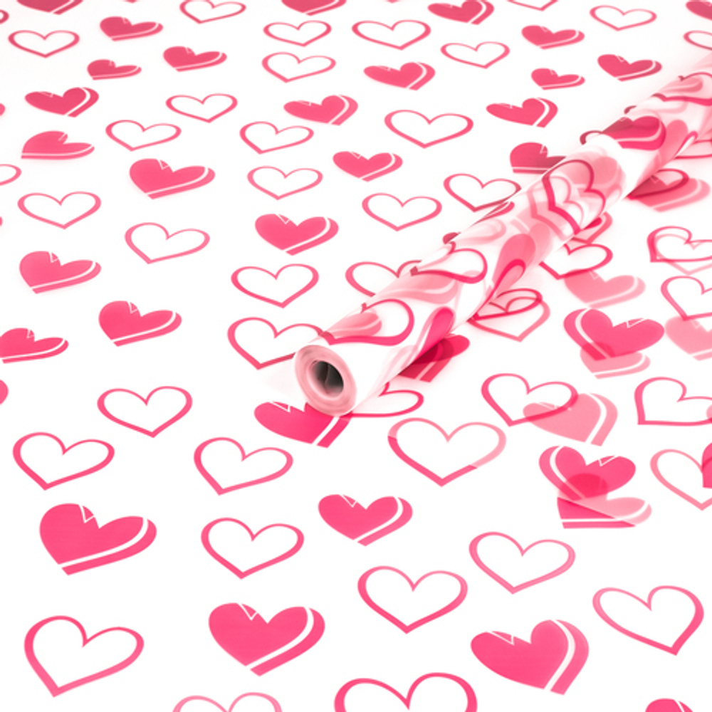 Пленка матовая "Сердечки №1" 70см*200гр