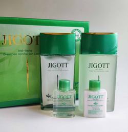 JIGOTT Набор увлажняющих средств для мужчин экстракт зеленого чая WELL-BEING GREEN TEA HOMME SKIN CARE 2SET  подарочный