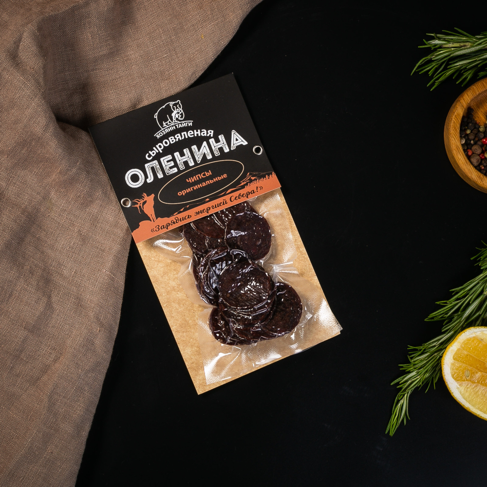 Оленина сыровяленая чипсы оригинальные в/у