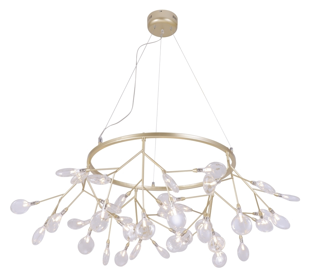 Подвесной светильник Crystal Lux EVITA SP45 D GOLD/TRANSPARENT