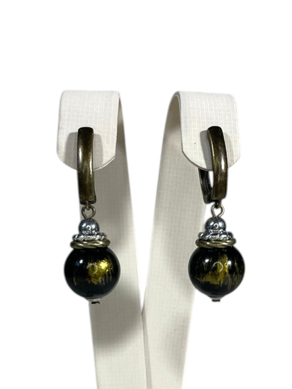 Комплект колье и серьги муранское стекло