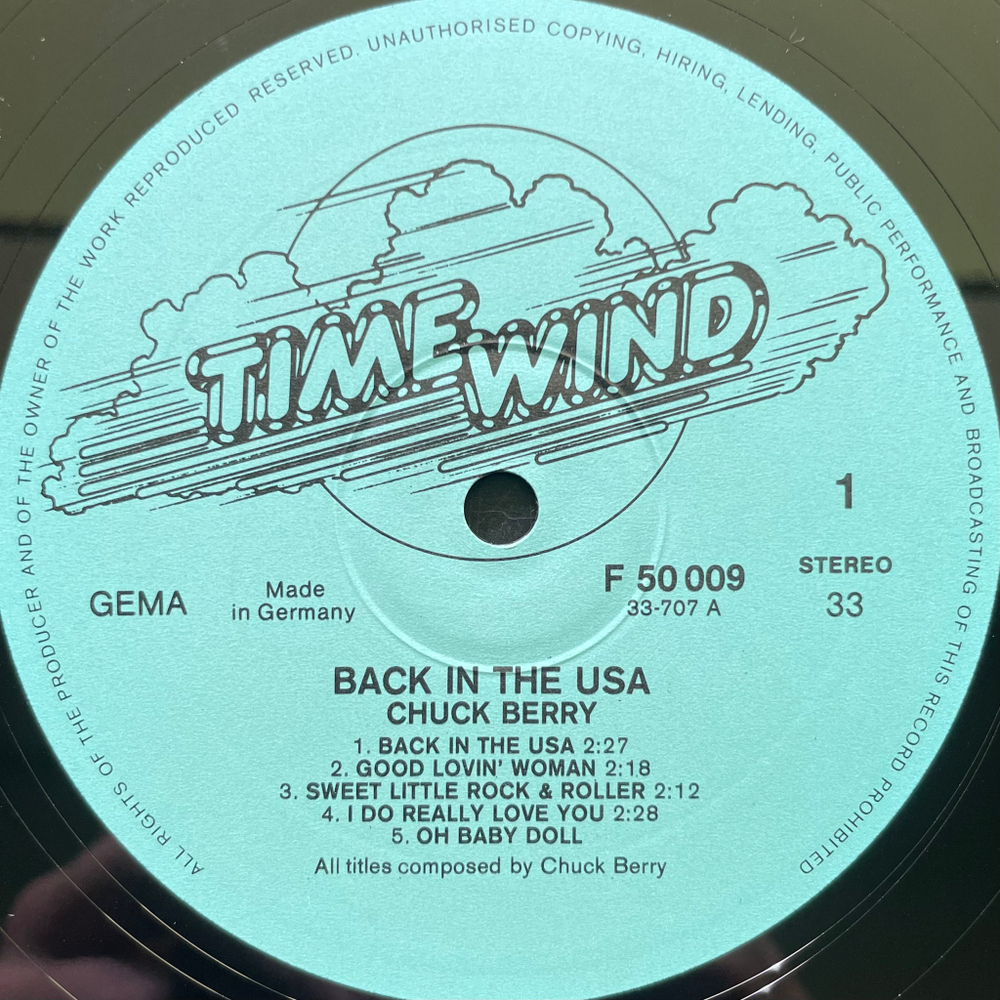 Chuck Berry ‎– Back In The USA (Германия 1983г.)