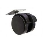 Колесо мебельное, черное 40мм, без тормоза, с площадкой