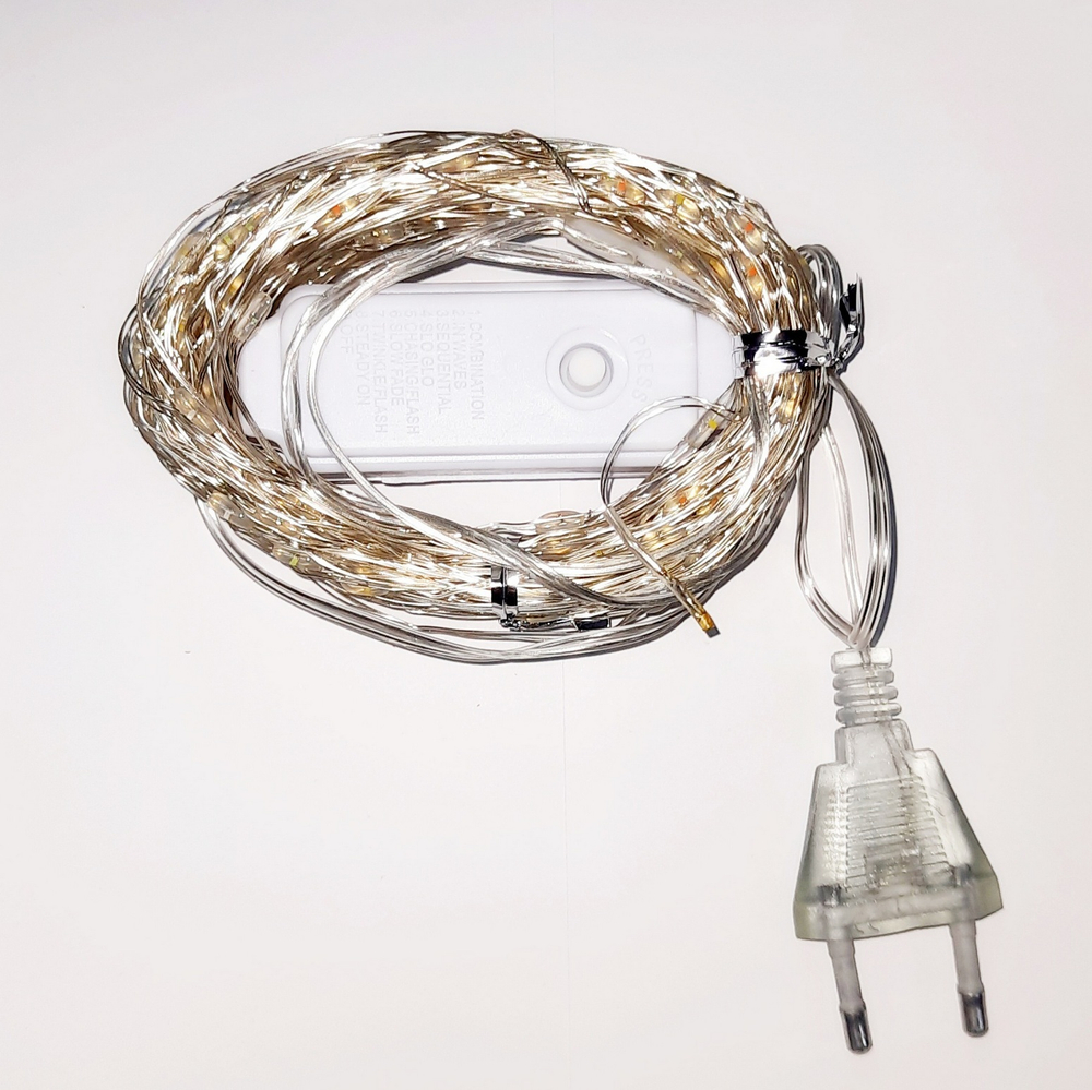 Гирлянда нить на проволоке LED Copper Lamps 300L-30м. RGB