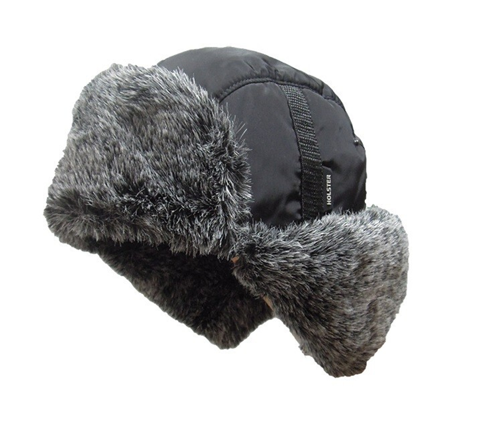 Шапка-ушанка с меховой опушкой