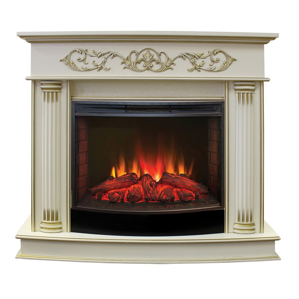 Электрокамин RealFlame Milano WT с очагом Evrika 25,5 LED