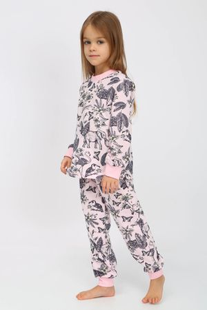 Детская пижама с брюками Розовые Тропики