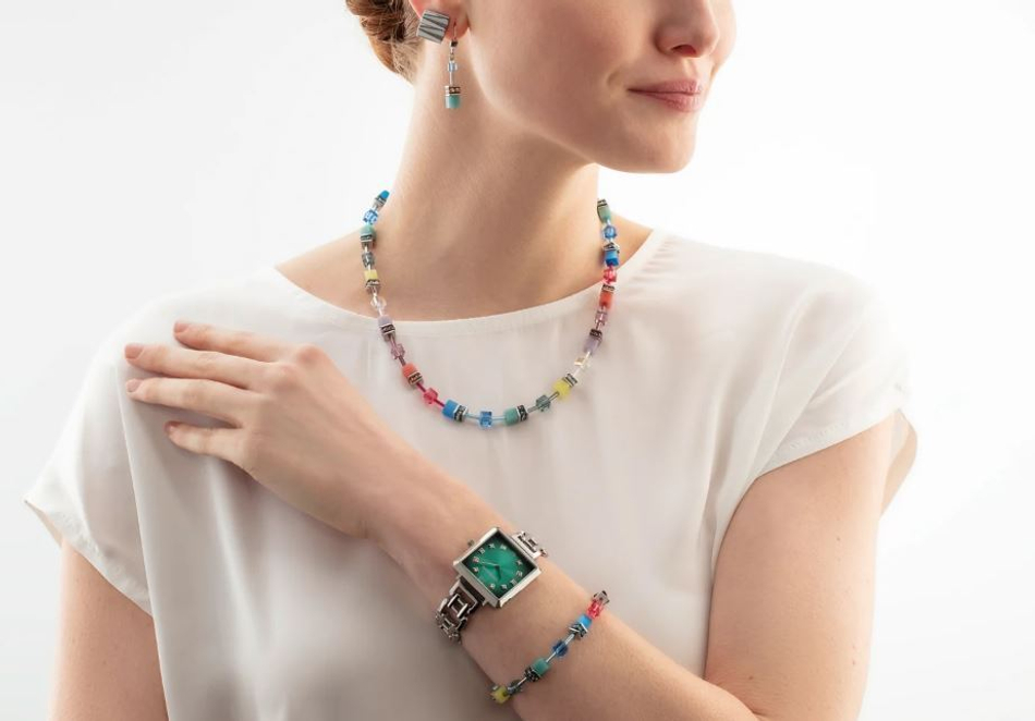 Набор часы и браслет Coeur de Lion Silver-Green 7630/53-1705