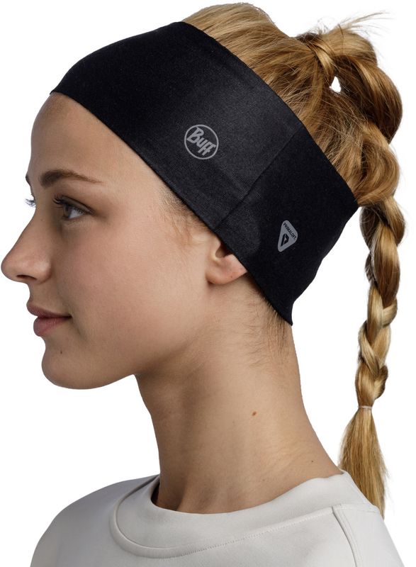 Повязка Buff Thermonet Headband Solid Black Фото 3