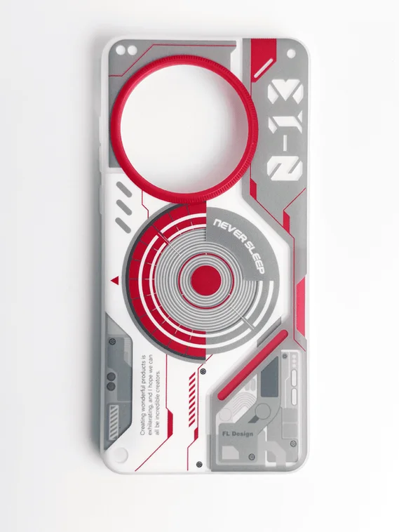 Защитный чехол для Oneplus 13 красно-белый (Red-white)