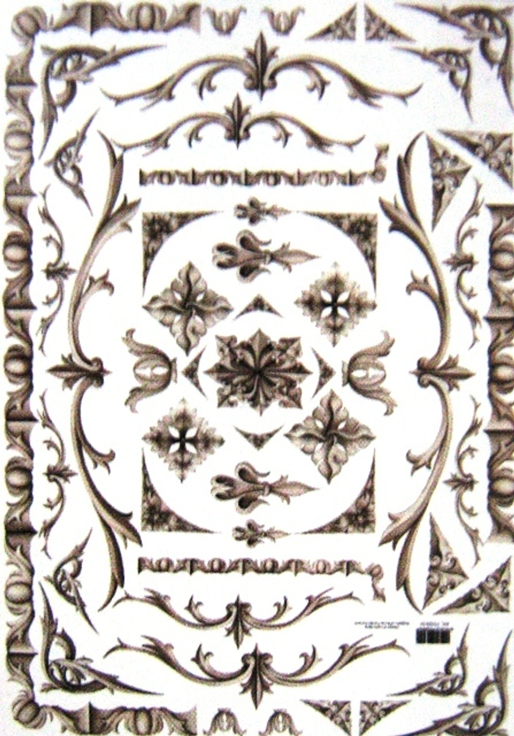 Декупажная карта 50*70, Орнамент (уголки,бордюры)