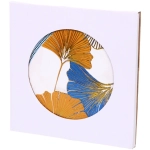 Подставка керамическая 19,5 см «Гинкго» сине-желтые листья