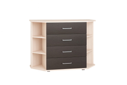 Комод угловой Катрин 7, венге/дуб молочный