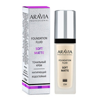 Матирующий тональный крем для лица #01 Слоновая кость Aravia Professional Foundation Soft Matte Light Beige 30мл