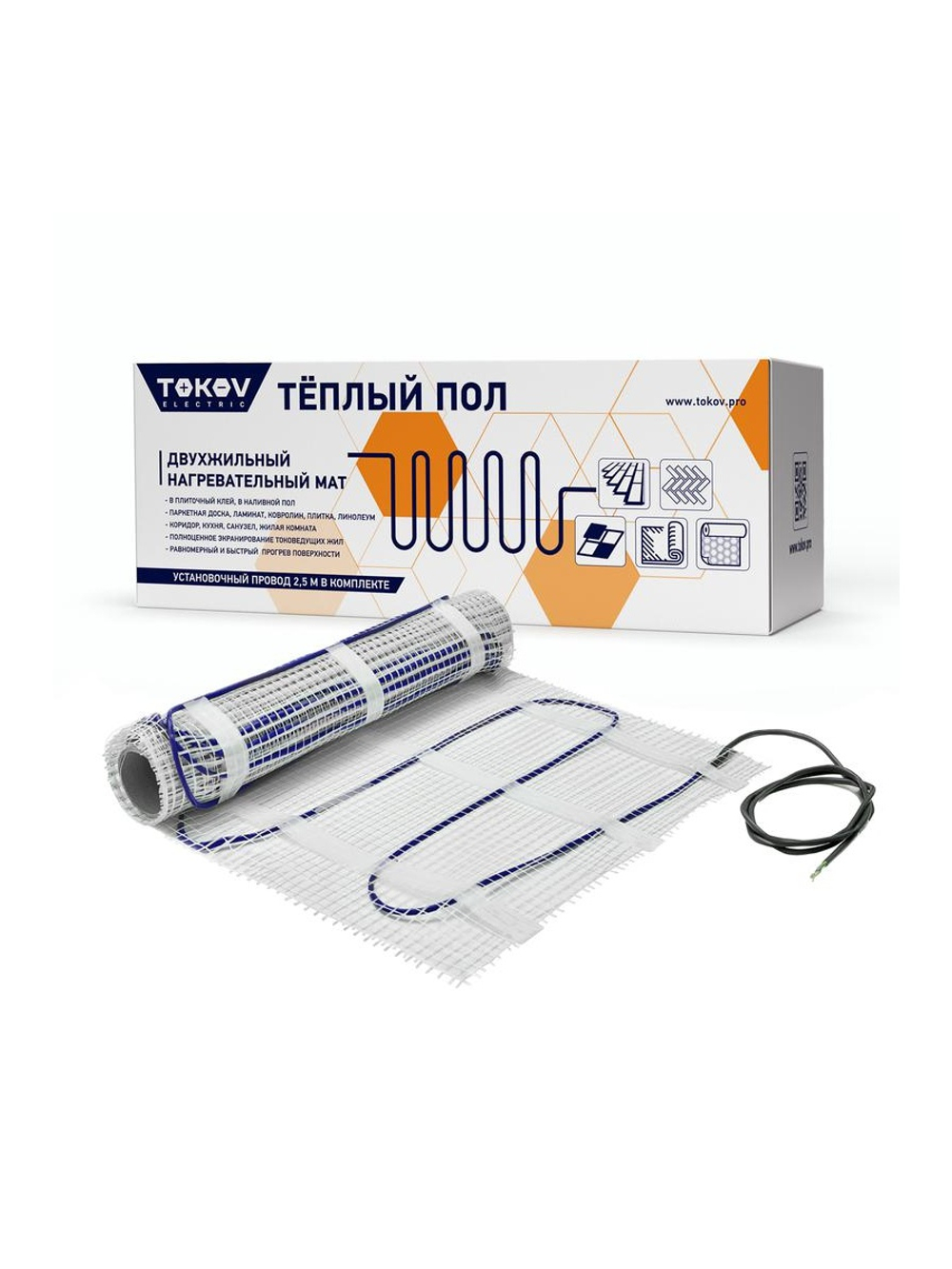 Комплект "Теплый пол" (мат) 150Вт/кв.м 5кв.м TOKOV ELECTRIC TKE-MAT150-750-5