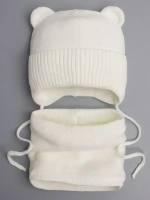 Шапка и снуд вязаная демисезонная для детей