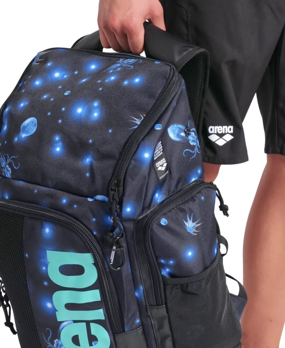 ARENA SPIKY III BACKPACK 45 ALLOVER AQUA