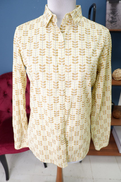 Рубашка Uniqlo с принтом 48 размер