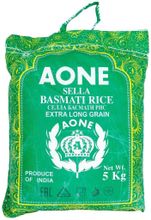 Рис AONE Basmati Sella пропаренный 5 кг, 2 шт