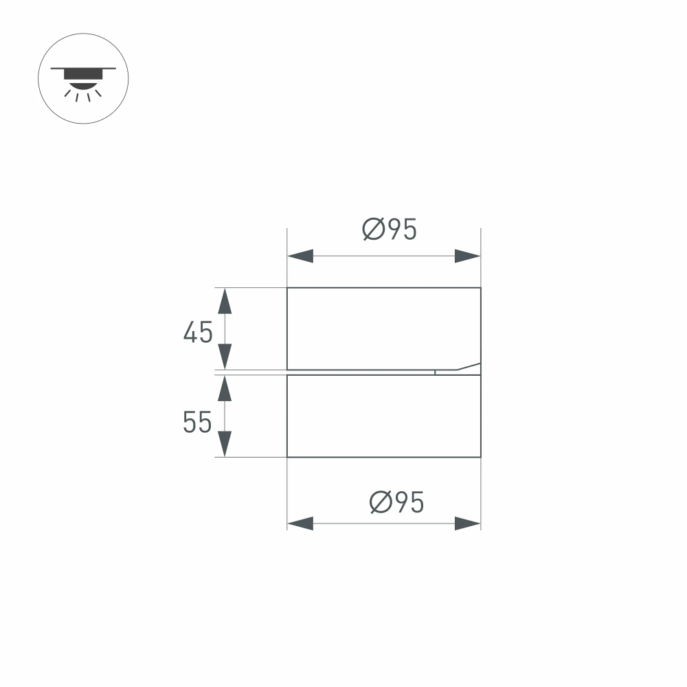 Светильник SP-RONDO-FLAP-R95-16W Warm3000 (WH, 110 deg) (Arlight, IP40 Металл, 3 года) 028156