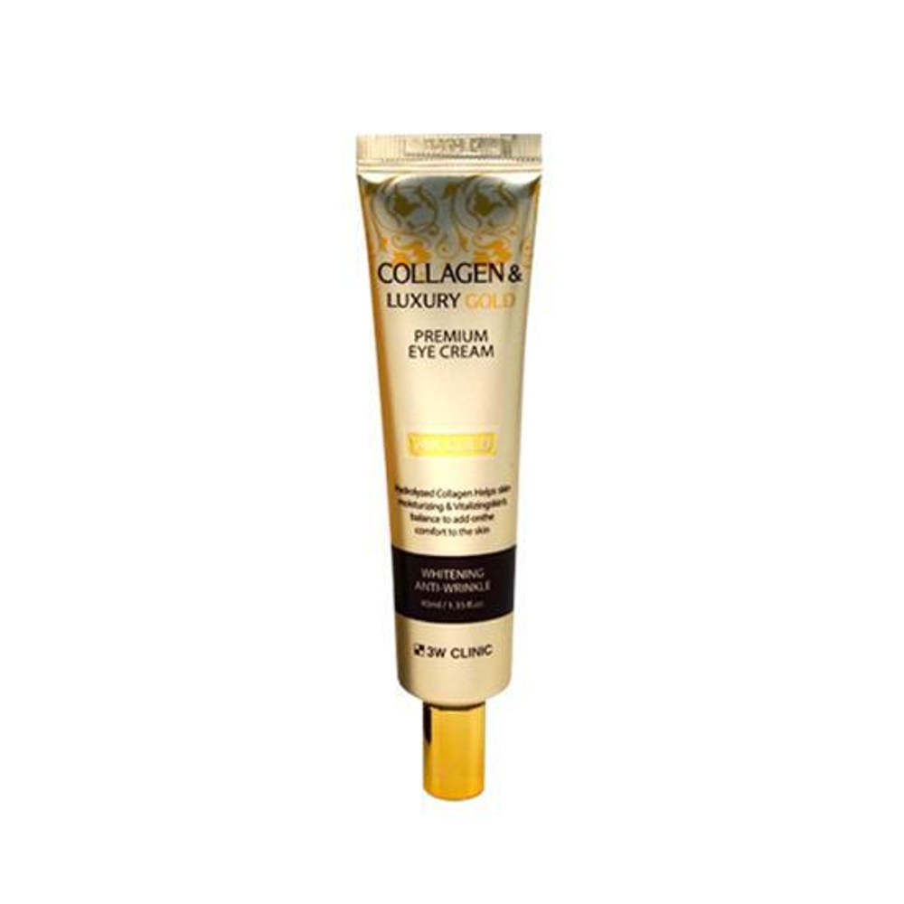 Крем для век с коллагеном и золотом 3W CLINIC Collagen & Luxury Gold Premium Eye Cream 40 мл
