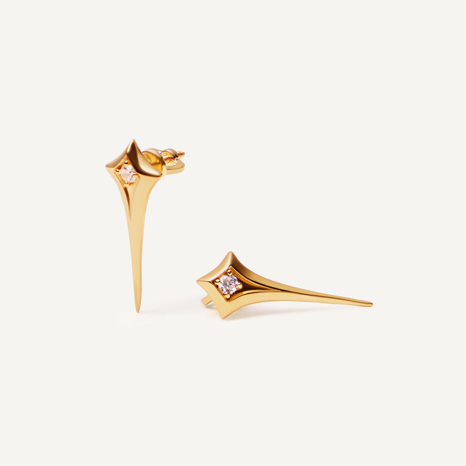 Серьги Piked Star Earrings - Gold