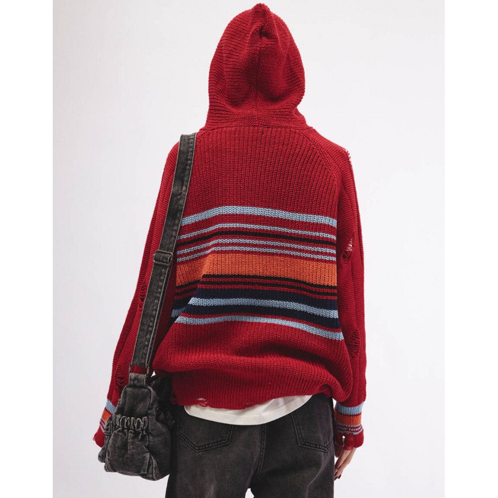 Свитер БИЧ с капюшоном красный