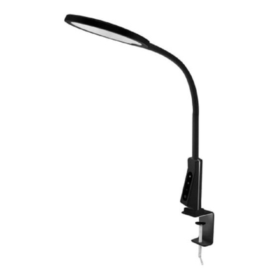 Camelion KD-837  C02 черн.LED(Свет-к наст.,на струбц., 7Вт,230В,450лм,сенс.рег.ярк и цвет.темп,USB-5В,1А )