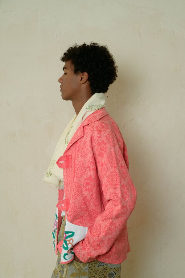Куртка с Большими Расшитыми Карманами / Hand-Embroidered Pockets розовая - фото 7