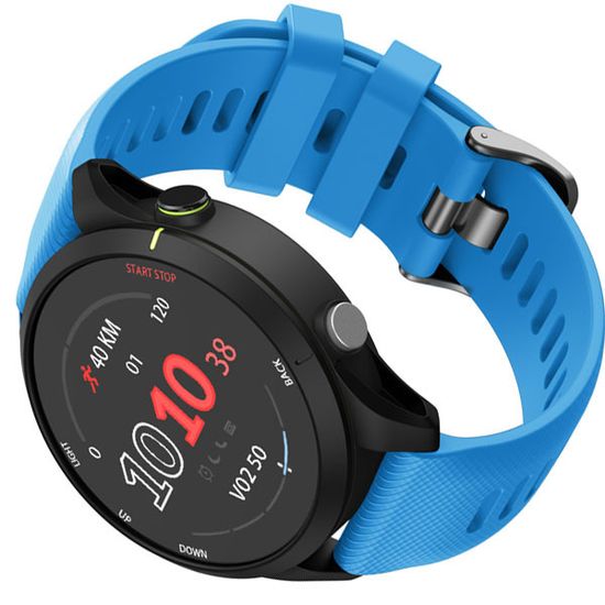Ремешок Quick Release 22 мм силиконовый для Garmin Forerunner 255 / 265 / 745, Venu 2, Vivoactive 4 быстросъемный (Голубой)