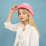 Шляпа Котелок, фетр, Розовый, 56-58 разм.