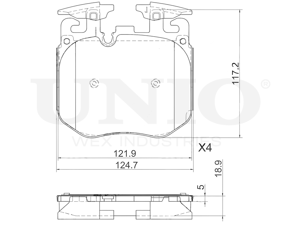 Колодки тормозные диск. передние UNIO BRP-20201