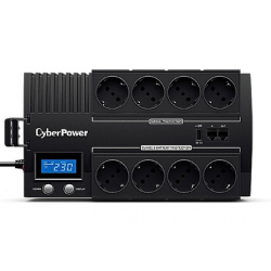 CyberPower BR1000ELCD ИБП {Line-Interactive, 1000VA/600W USB/RJ11/45/USB charger A  (4+4 EURO), 12В/9 Ач х 1}