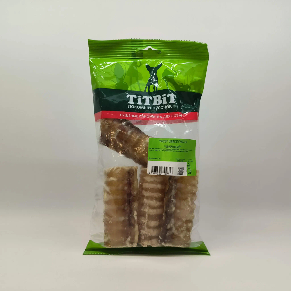 Лакомство для собак Трахея говяжья, 70г ТитБит
