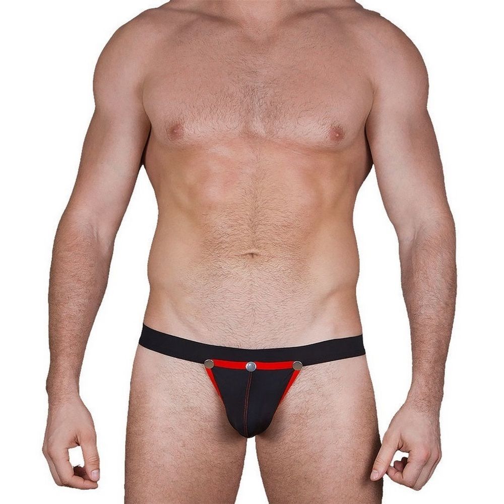 Мужские трусы тонги черные Sesmik Cover