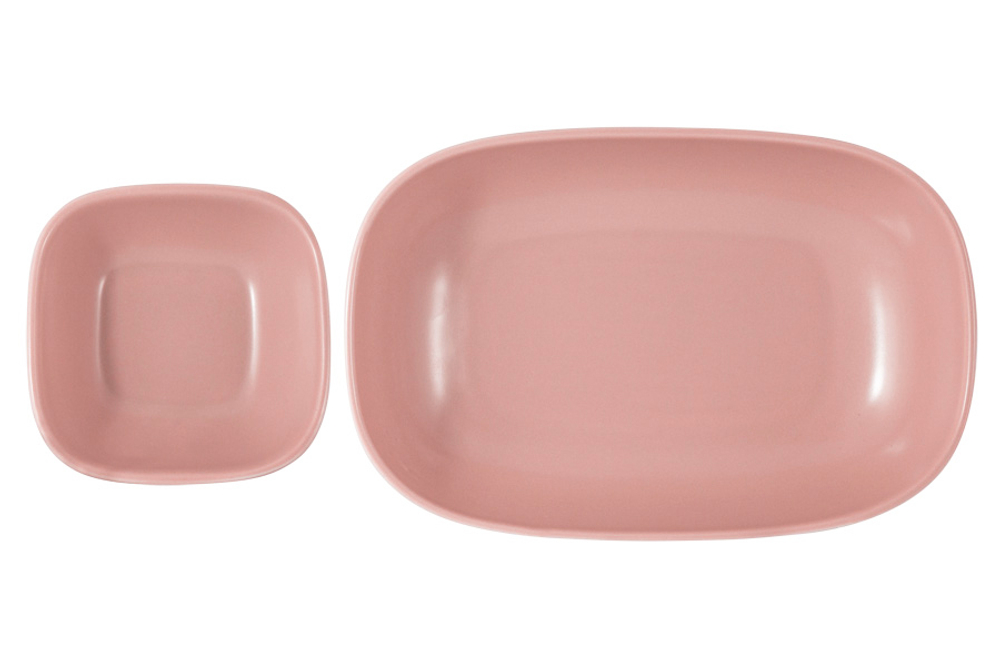 Обеденный набор 1 тарелка и 2 салатника Maxwell & Williams Форма розовый